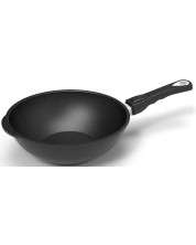 Tigaie wok АМТ - Gastroguss, 26 cm, plită cu inducție, negru