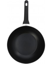 Tigaie wok MasterChef - 5 L, Ø28 x 48 cm, aluminiu forjat, negru -1