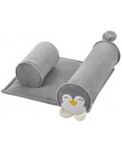Pernă de dormit laterală BabyJem - Penguin, gri -1
