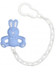 Lanț de suzete Wee Baby - Jucărie, Blue Bunny -1