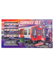 Tren cu baterii Raya Toys - Set Metrou