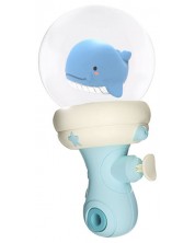 Pistol de apă Raya Toys - Balena luminoasă, albastră
