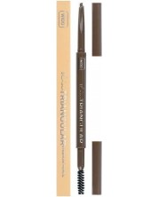 Wibo Creion pentru sprancene Slim Triangular, cu o perie, 01 Soft Brown -1