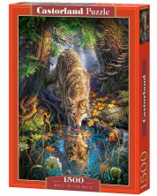 Puzzle Castorland din 1500 de piese - Lup in salbaticie -1