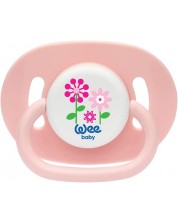 Suzeta Wee Baby - Oval opac, 6-18 luni, roz  -1