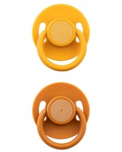 Suzete Wee Baby - Cool, 2 bucăți, 0-6 m, galben și portocaliu