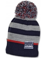 Pălărie de iarnă pentru copii Sterntaler - 51 cm, 18-24 luni, gri-neagră -1