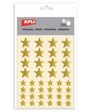 Set stickere APLI - Stele aurii, stralucitoare, 3 file