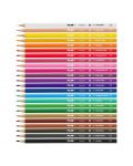 Set creioane colorate Milan - Triunghiulare, 24 culori - 2t