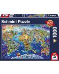 Puzzle Schmidt de 1000 piese - Discover the World - 1t