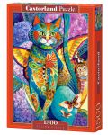 Puzzle Castorland de 1500 piese - Bucuria pisicii - 1t