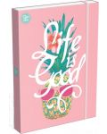 Cutie cu elastic  Lizzy Card A4 - Life is Good, Good Vibes - 1t