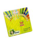 Set creioane colorate Jolly Kinderfest Pastell Mix – 24 de culori, cutie metalica - 1t