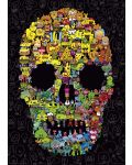 Puzzle Heye de 1000 piese - Schita cu craniu, John Burgerman - 2t