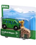Accesoriu feroviar Brio - Vagon cu girafa - 1t