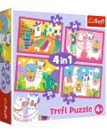 Puzzle Trefl 4 в 1 - Lame in vacanta - 1t