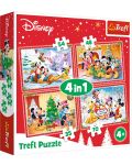 Puzzle Trefl 4 в 1 -  Eroii Disney de Craciun - 1t