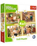 Puzzle Trefl 4 in 1 - Mingea familiei Treflik - 1t