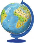 3D Puzzle Ravensburger din 180 de piese- Harta globului a lumii - 1t