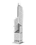Puzzle 3D de metal Tronico - Turnul banca din China, Hong Kong - 1t