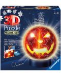 Puzzle 3D Ravensburger din 72 de piese - Dovleac de Halloween luminescent - 1t