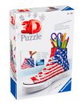Puzzle 3D Ravensburger de 108 piese - Suport creioane in stil american - 1t