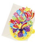 Felicitare 3D Santoro Pirouettes - Happy Birthday, Shooting Stars	 - 2t