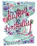 Felicitare 3D Santoro Swing - Happy Birthday, Floral - 1t