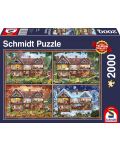 Puzzle Schmidt de 2000 piese - Casa in cele patru anotimpuri - 1t