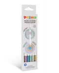 Set creioane colorate Primo Minabella Metal - Hexagonale, 6 culori - 1t