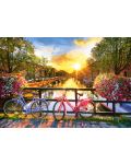 Puzzle Castorland de 1000 piese - Amsterdam pitoresc cu biciclete - 2t