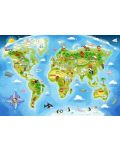Puzzle  Castorland de 40 XXL piese - Harta lumii - 2t