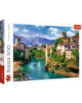 Puzzle Trefl de 500 piese - Old Bridge in Mostar Bosnia and Herzegovina - 1t