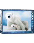 Puzzle Eurographics de 1000 piese – Ursi polari mamam si puii ei - 1t