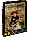 Puzzle D-Toys de 1000 piese – Doua surori (La terasa), Pierre Renoir - 1t