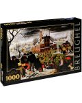Puzzle D-Toys de 1000 piese – Iarna, Pieter Bruegel cel Tanar - 1t