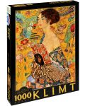 Puzzle D-Toys de 1000 piese – Femeie cu evantai, Gustav Klimt - 1t