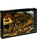 Puzzle D-Toys de 1000 piese – Proverbe olandeze, Pieter Bruegel  - 1t