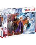 Puzzle Clementoni de 24 piese maxi - SuperColor Maxi Disney Frozen 2 - 1t