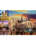 Puzzle  Educa de 1000 piese - Catedrala Notre-Dame din Paris, colaj - 2t