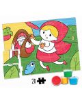 Puzzle de colorat Educa de 20 piese - Red Riding Hood - 2t