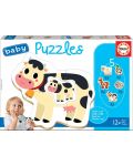 Puzzle pentru bebelus Educa 5 in 1 - Farm Animals - 1t