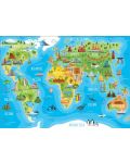 Puzzle Educa de 150 de piese - Harta lumii cu repere - 2t