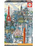 Puzzle cu sase dimensiuni Educa din 200 de piese - Paris - 1t