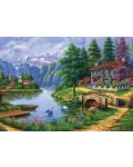 Puzzle  Art Puzzle de 1500 piese - Village By Lake - 2t