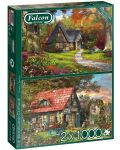 Puzzle Jumbo din 2 x 1000 piese- The Woodland Cottages, Dominic Davison - 1t