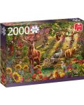Puzzle Jumbo de 2000 piese - Magic Forest at Sunset - 1t