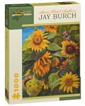 Puzzle Pomegranate de 1000 piese - Pasarile verii si floarea soarelui, Jay Burch - 1t