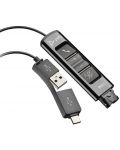 Adaptor Plantronics - DA85, USB-A/USB-C/QD, negru - 1t