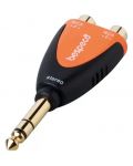 Adaptor Bespeco - SLAD370 6,3 mm - RCA, negru/portocaliu - 2t